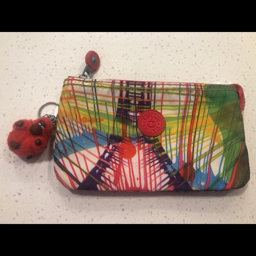 Authentic Kipling Multicolor Zipper Pouch